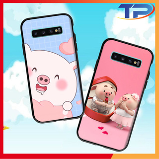Ốp lưng Samsung Galaxy S10 Plus / S10 / S9 Plus / S9 / S8 Plus / S8 / S7 Edge hình Heo Con Dễ Thương 02