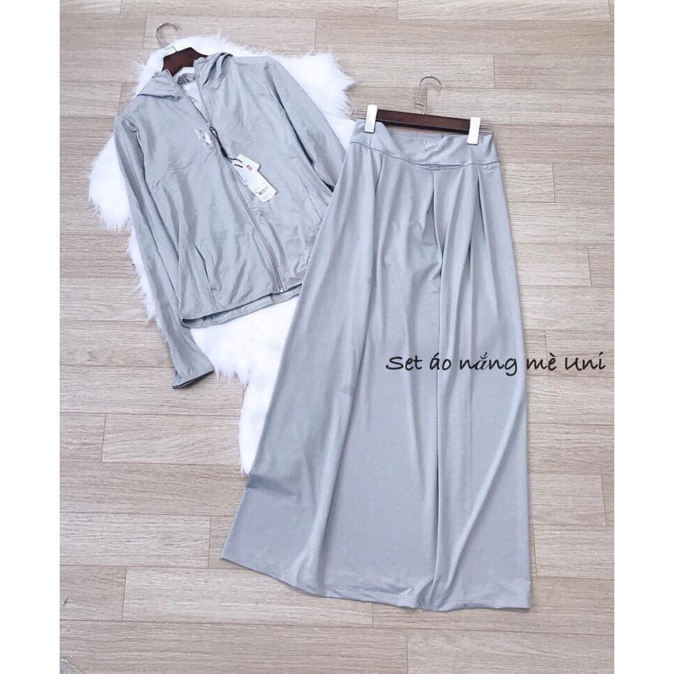 SET (Áo + Váy) Chống Nắng ⚡️FREESHIP⚡️ Chất Liệu Thun Thông Hơi- Chống Nắng- làm Mát | BigBuy360 - bigbuy360.vn