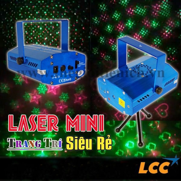 Đèn Chiếu Mini Laser Stage Lighting Mẫu Mới cảm biến âm thanh