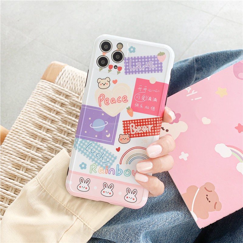 Ốp lưng iphone Peace Rainbow IMD dày dặn viển nổi 5/5s/6/6plus/6s/6splus/7/7plus/8/8plus/x/xs/11/12/pro/max/plus/promax | BigBuy360 - bigbuy360.vn