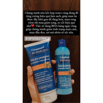 Sữa rửa mặt Compliment No Problem giảm viêm, ngừa mụn 200ml - Chính Hãng