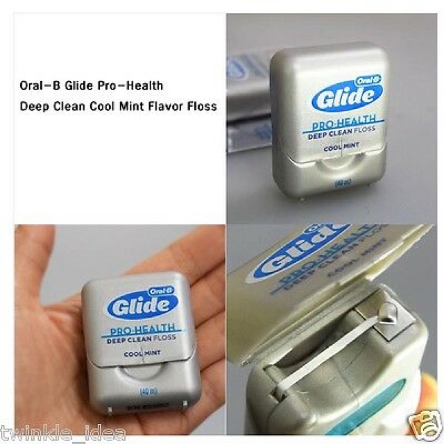 Chỉ nha khoa Oral-B Glide Pro-Health Deep Clean Floss Cool Mint 40m vỉ 2 hộp (Hàng Nhập USA)