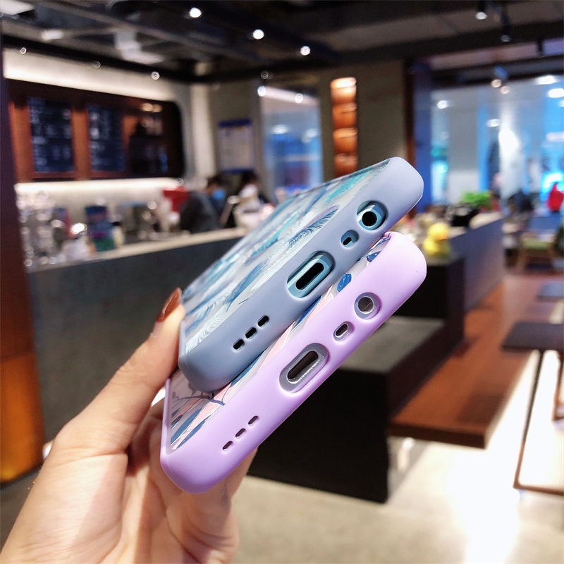 Ốp Điện Thoại Chống Sốc Họa Tiết Lá Cây Cho Oppo Reno5 A93 A15 A53 A92 Reno 4 F11 Pro A9 A5 2020 A12 A52 A5S A3S | BigBuy360 - bigbuy360.vn