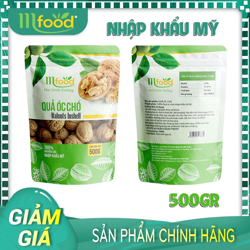 Qủa Óc Chó Mfood Nhập Khẩu Mỹ 500g