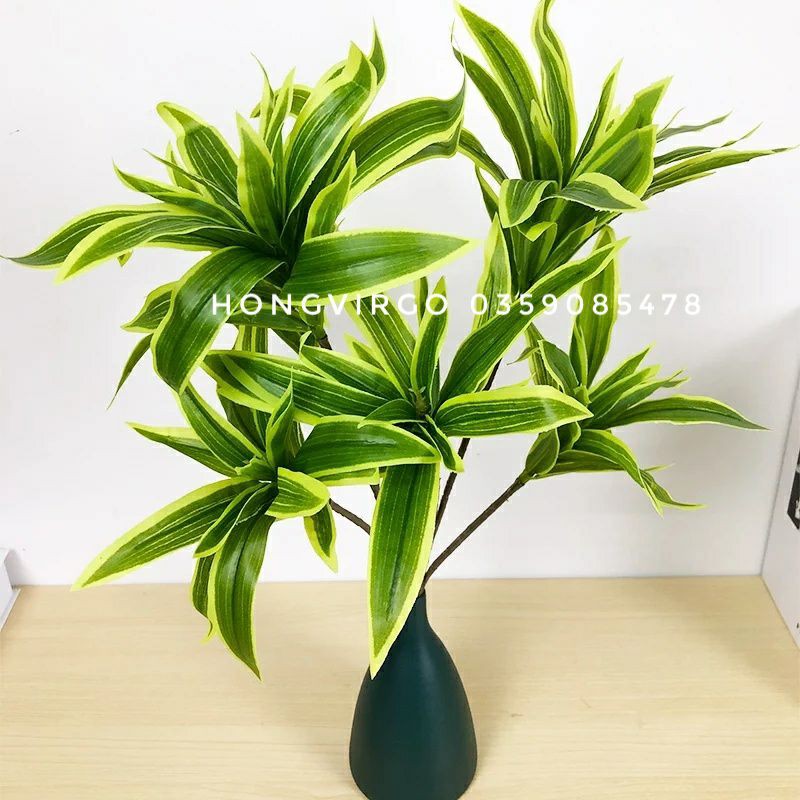 Cụm Lá Phát Tài Giả 3 nhánh - Lá Giả Trang Trí