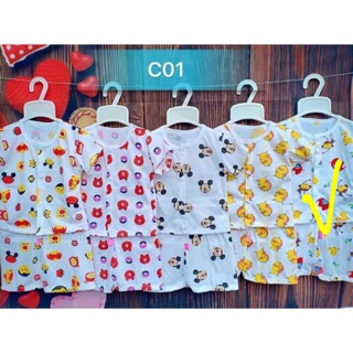 Combo 25  bộ cộc tay cotton