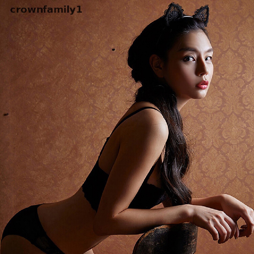 Băng Đô Tai Mèo Phối Ren Hóa Trang Tiệc Tùng Dễ Thương Dành Cho Bạn Nữ [crownfamily1]