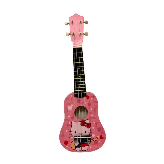 Ukulele hình màu hồng mèo kitty