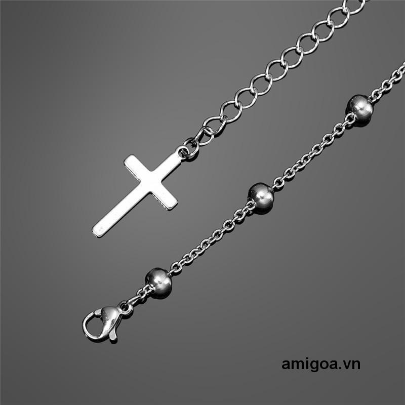 ✨✨Vòng Tay Chuỗi Hạt Phối Mặt Thánh Giá Cổ Điển Cho Nam Và Nữ