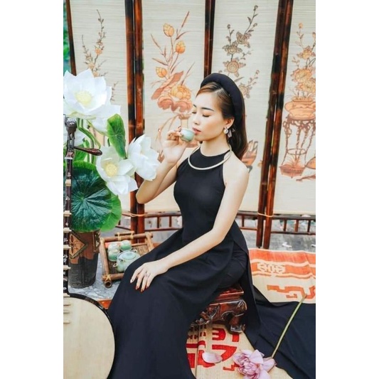 Áo dài yếm chụp ảnh sen_