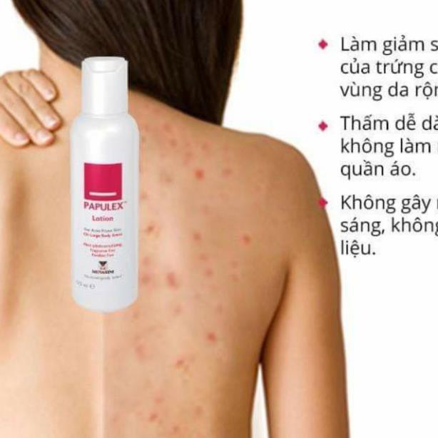 [NHẬP KHẨU] Sữa Dưỡng Mụn Toàn Thân, Mụn Lưng, Mụn Vai, Mụn Ngực, Cổ - Papulex Lotion (125ml)