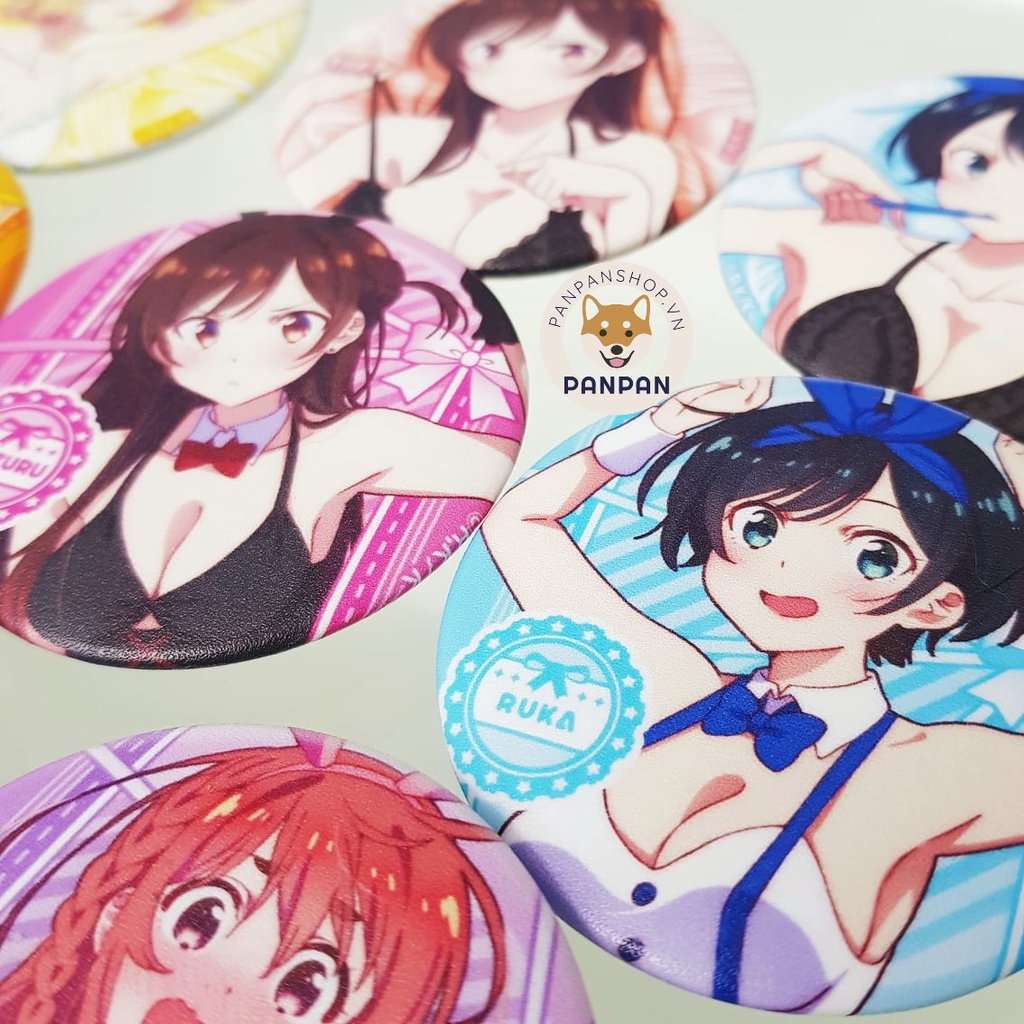 Huy Hiệu Kanojo, Okarishimasu - Rent A Girlfriend (6CM)