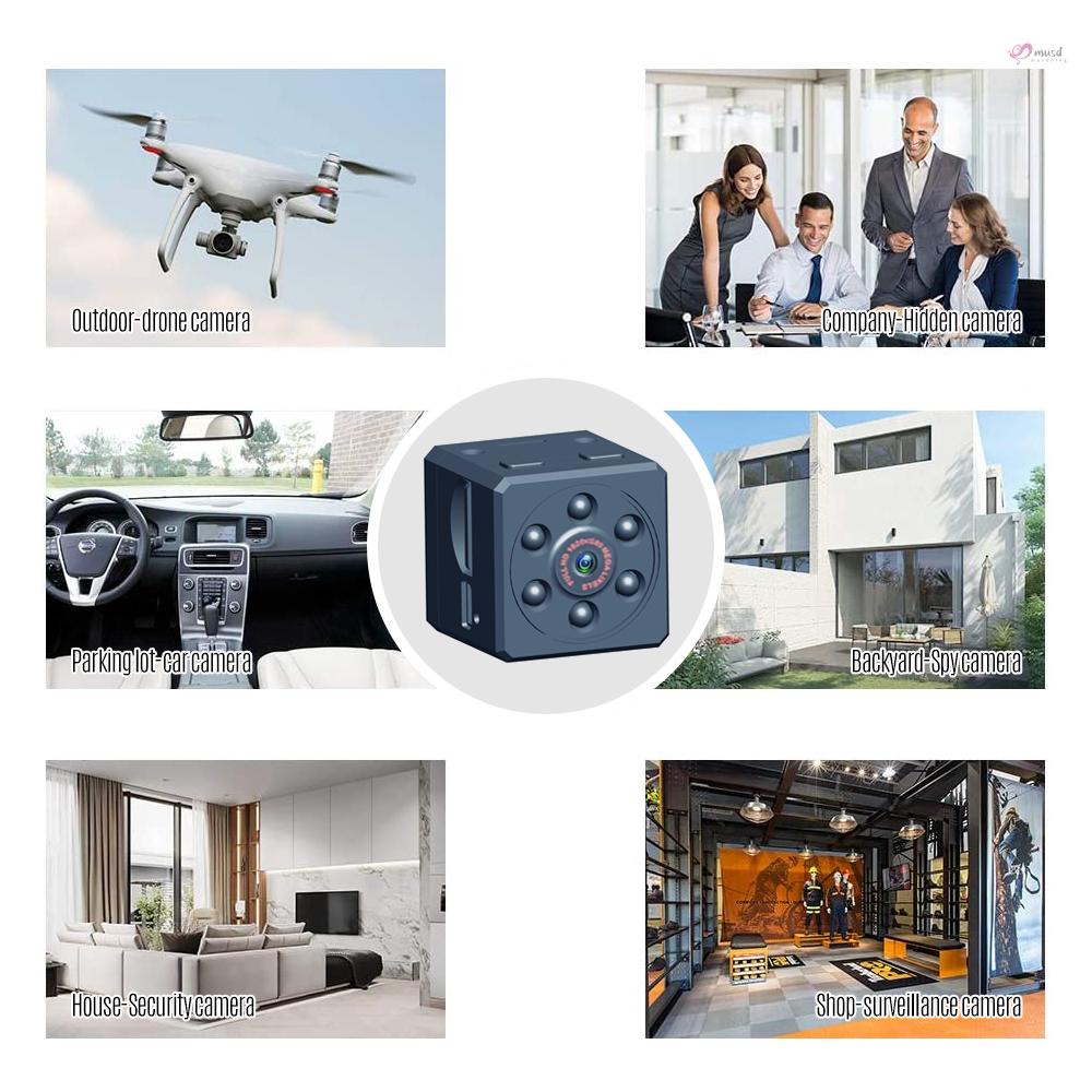 Camera hành trình mini HD 1080P với khe cắm thẻ TF cảm biến chuyển động hồng ngoại không dây kèm phụ kiện cho nhà ở
 | BigBuy360 - bigbuy360.vn