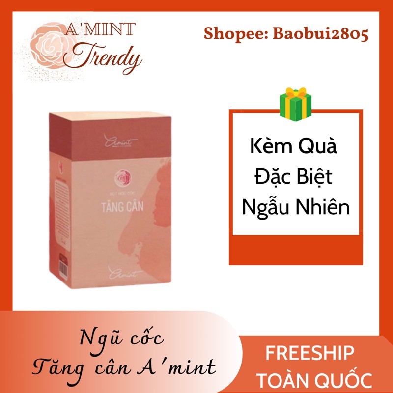 Bột Ngũ Cốc Tăng Cân Amint - kèm hướng dẫn, thực đơn độc quyền + quà tặng hấp dẫn