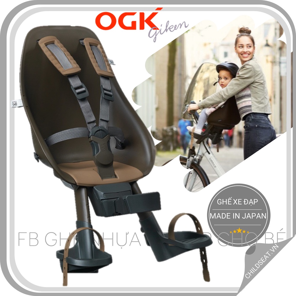 Ghế ngồi xe đạp  OGK Japan Urban Iki front,  Hàng xuất Châu Âu, Ghế lắp trước các loại xe đạp