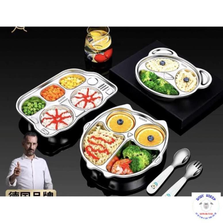 Khay ăn dặm cho các bé inox sus 304 cao cấp