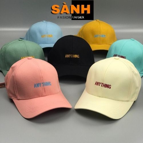 Mũ lưỡi trai thêu hình chữ Anything Nón kết chất kaki cao cấp form unisex nam nữ K32