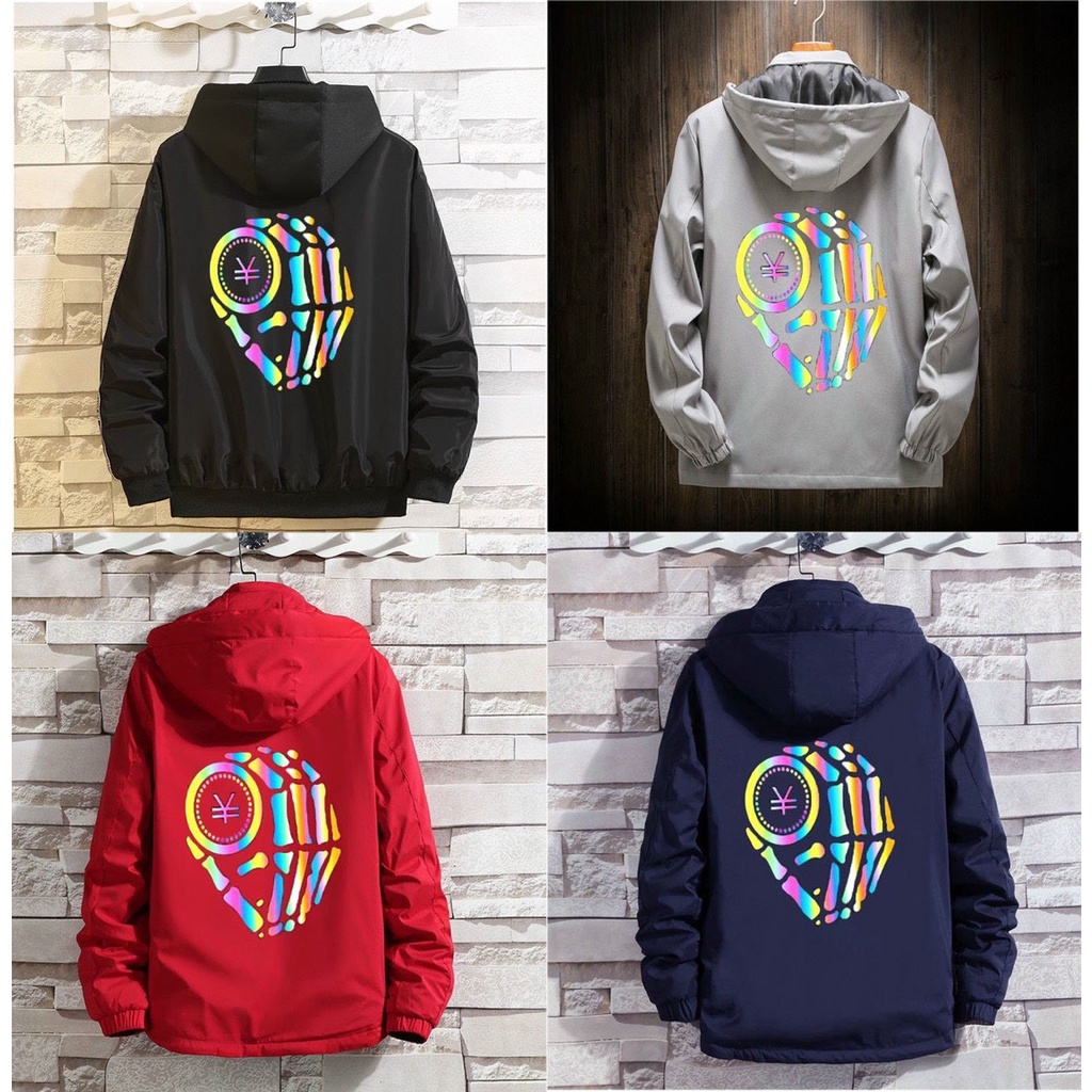 Áo khoác dù nam nữ phản quang in hình đồng xu nhiều màu đẹp dễ phối đồ đi học đi chơi giá rẻ chất lượng