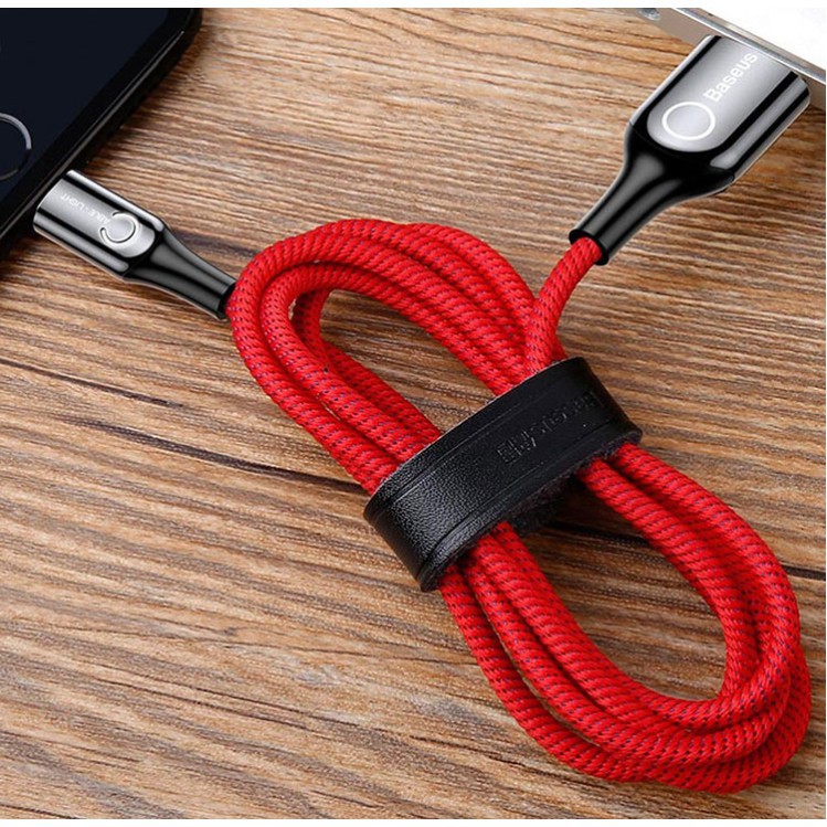 👉👉BH 12 Tháng-Cáp Sạc Thông Minh⭐⭐Tự Ngắt Khi Sạc Đầy Pin⭐⭐ Hãng Baseus chuẩn C-Shaped Light cho iPhone, ipad dài 100 cm