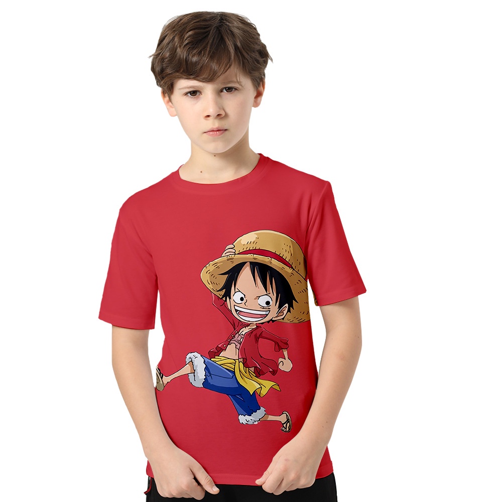Áo Thun Tay Ngắn In Hình Nhân Vật Luffy Zoro Phim One Piece Cá Tính Cho Bé