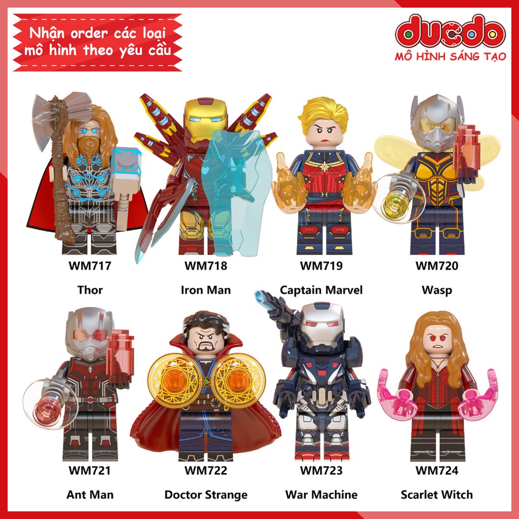 Minifigures siêu anh hùng End Game - Đồ chơi Lắp ghép Xếp hình Mô hình Mini Iron Man EndGame WM WM6063