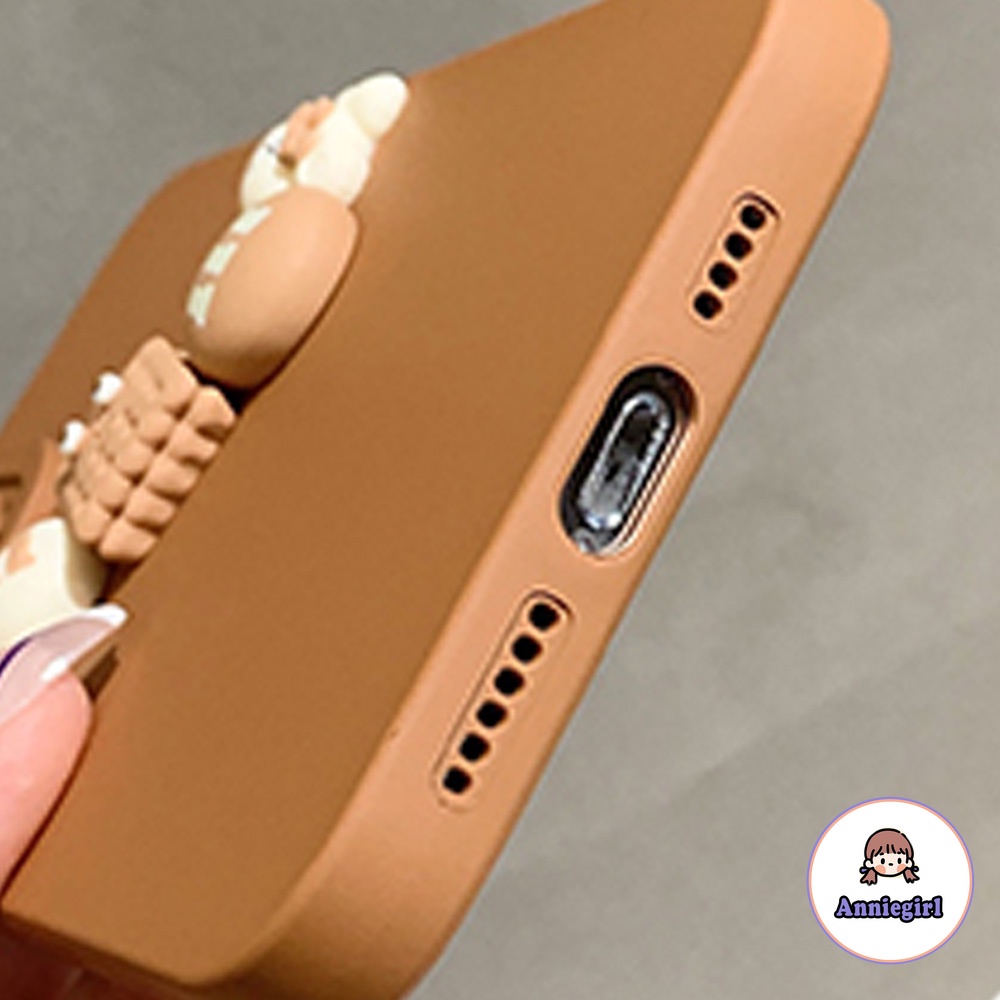 Ốp điện thoại TPU mềm chống sốc họa tiết gấu bánh quy socola 3D cho iPhone 13 12 11 pro max 7 plus | WebRaoVat - webraovat.net.vn