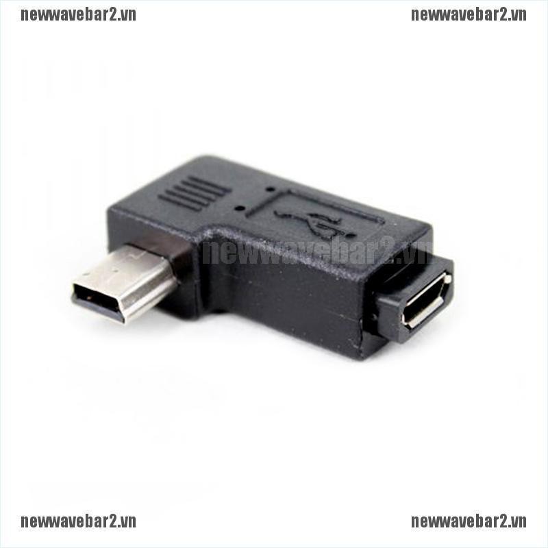 Set 1 Đầu Chuyển Đổi Góc 90 Độ Từ Usb Type A Sang Micro Usb