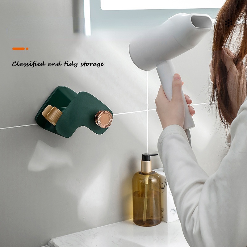 Giá Treo Máy Sấy Tóc Không Cần Khoan Lỗ Tiện Dụng Thiết Kế Sang Trọng