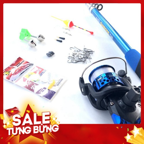 Cần câu cá ❤️FREE SHIP❤️ Cần câu máy shimano Tặng kèm phụ kiện 1m8 - 3m6 T1999 ,đảm bảo rẻ nhất