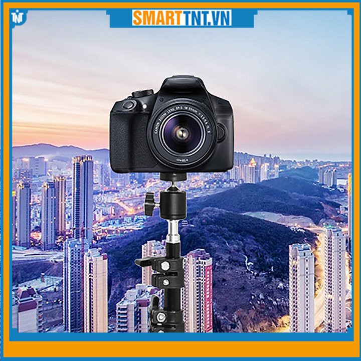 Giá đỡ tripod 2m1 kèm kẹp điện thoại và điều khiển bluetooth chụp hình quay phim và livestream