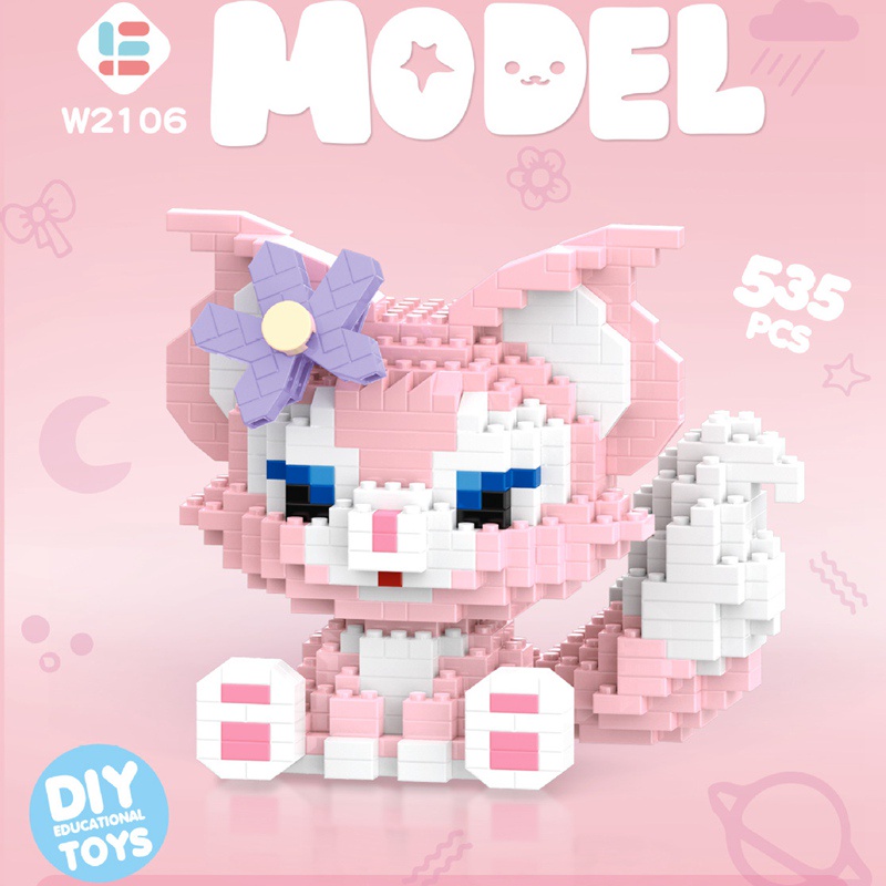 Đồ chơi lắp ráp Sluban nhân vật hoạt hình Disney Mickey Duffy Shelliemay Linabell Stellalou đáng yêu nhiều kiểu tùy chọn