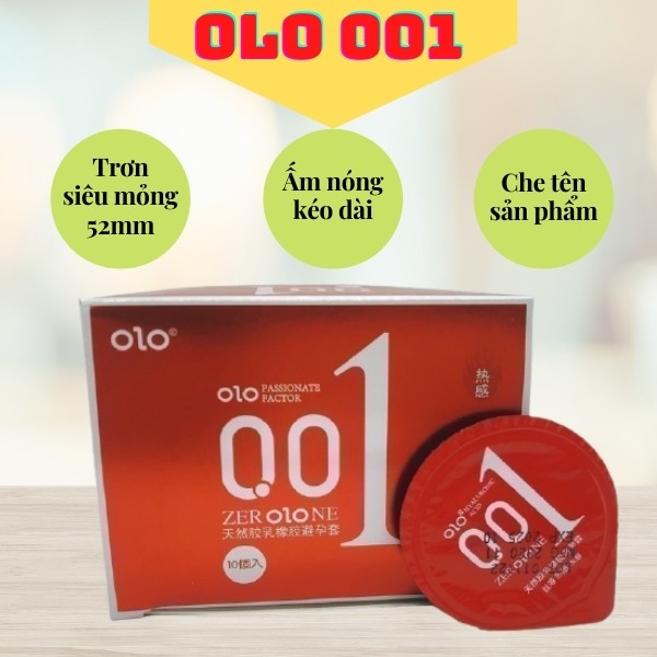 Bao Cao Su OLO 001 siêu mỏng hộp 10 cái