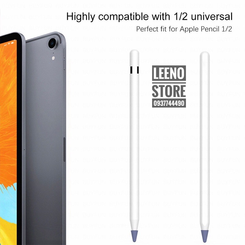 Set 8 Đầu Bọc Silicon Bảo Vệ Ngòi Bút Apple Pencil 1/2