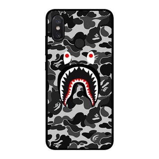Ốp Lưng Mi 8 ,Mi A2, Redmi Note 6 Pro - Bape Xám Đen