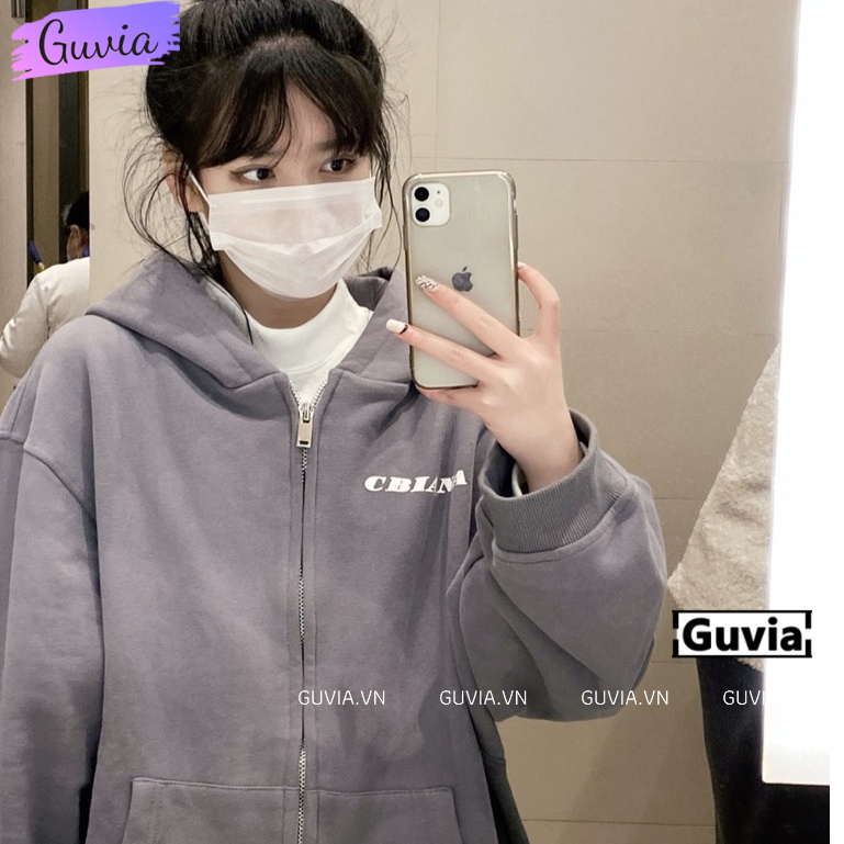 Áo Hoodie CBIANA Nam Nữ Ulzzang Unisex Áo Khoác Nỉ Dây Kéo Form Rộng GUVIA