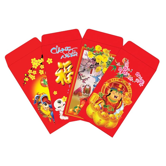Combo 2 bao lì xì 2022, lì xì đỏ tết Nhâm Dần
