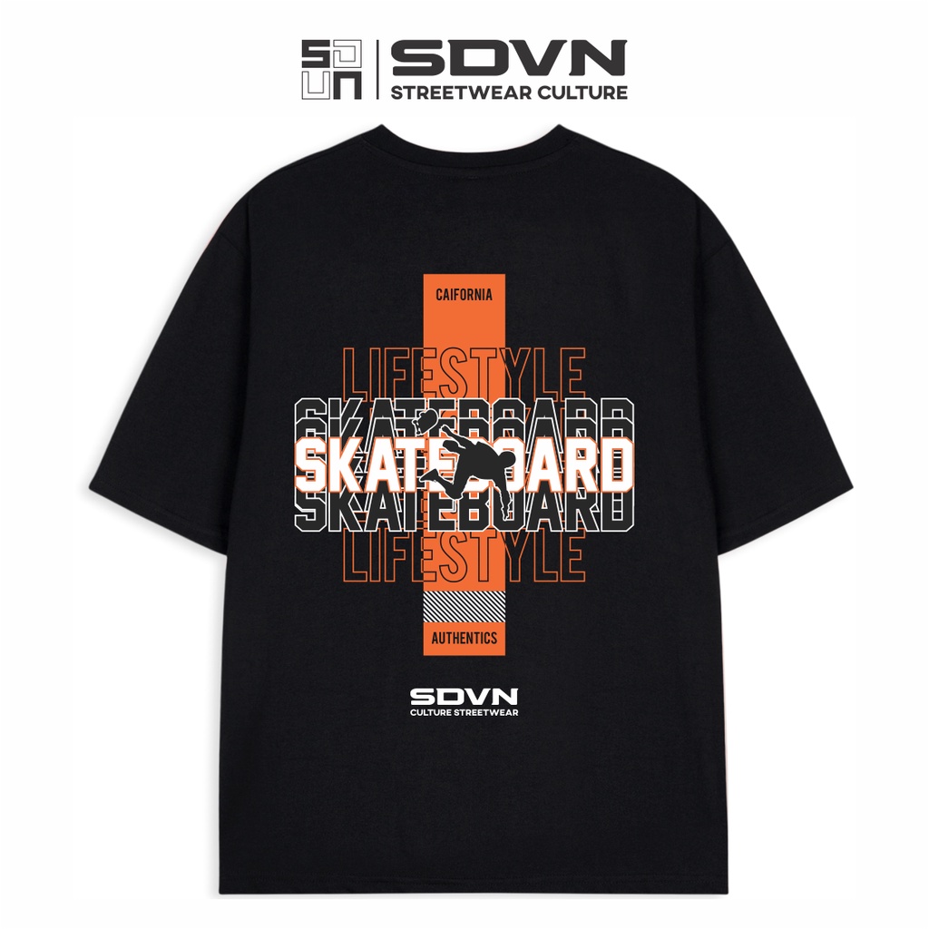 Áo Thun Cotton Unisex Nam Nữ SDVN SKATEBOARD
