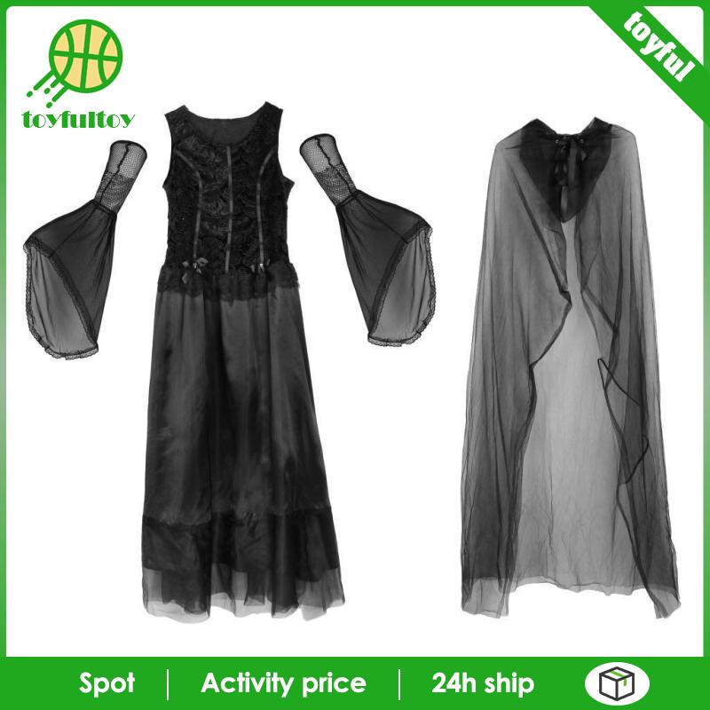 Đầm Dài Màu Đen Hóa Trang Phù Thủy Dành Cho Nữ