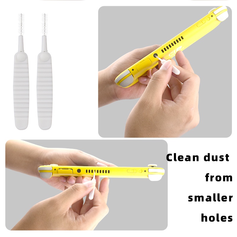 Bộ Cọ Làm Sạch Lỗ Tròn Cho Máy Chơi Game Nintendo Switch Console Suit Suit Phù Hợp Với Vỏ Tai Nghe Bluetooth Không Dây