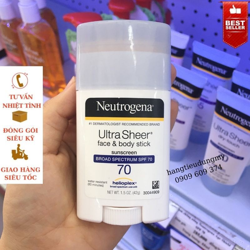 [HÀNG MỸ] Sáp chống nắng Neutrogena Ultra Sheer Face Spf 70