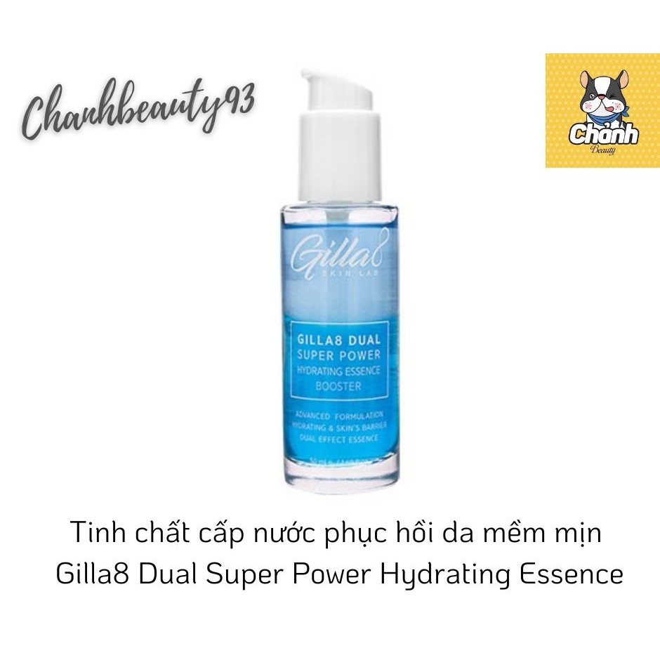 GILLA8 - Tinh chất cấp nước phục hồi da mềm mịn  Gilla8 Dual Super Power Hydrating Essence