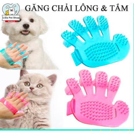 Găng tay chó mèo  Găng tay nhựa tắm thú cưng và găng tay nhặt lông chó mèo và lấy lông rụng