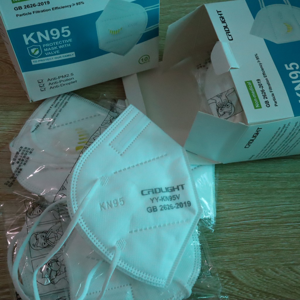 Khẩu trang có van KN95 CDRLIGHT, chống bụi mịn,thiết kế linh hoạt ôm sát mặt,chống giọt bắn