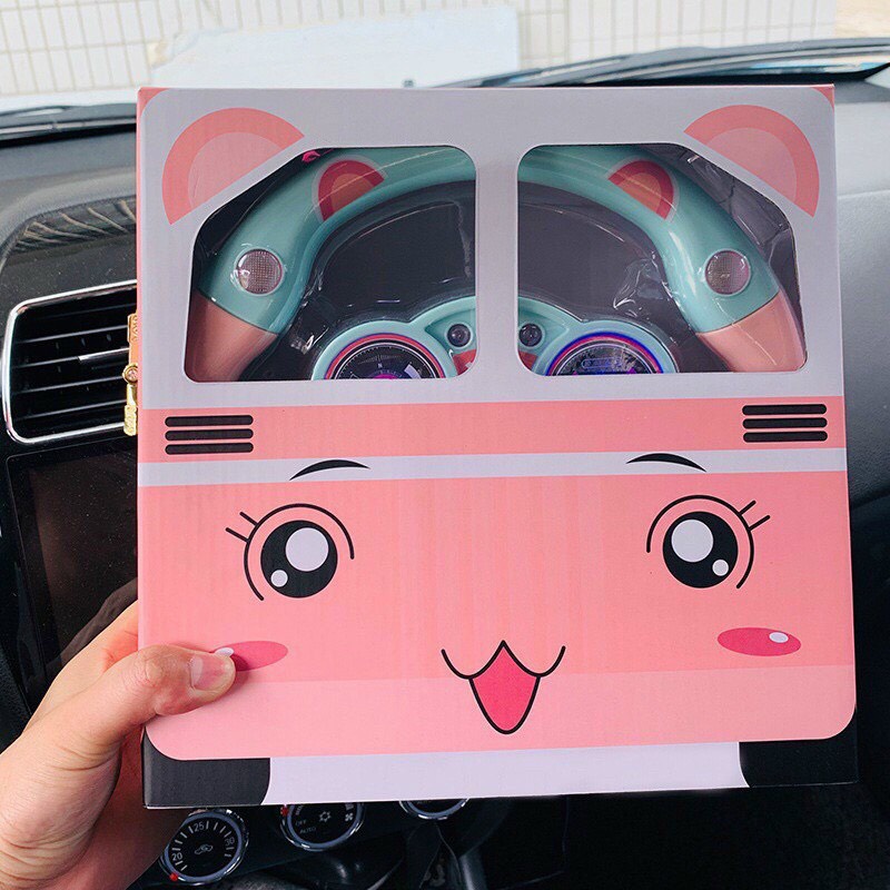 Đồ chơi vô lăng ô tô cho bé có nhạc và các nút điều khiển chất liệu nhựa ABS cao cấp