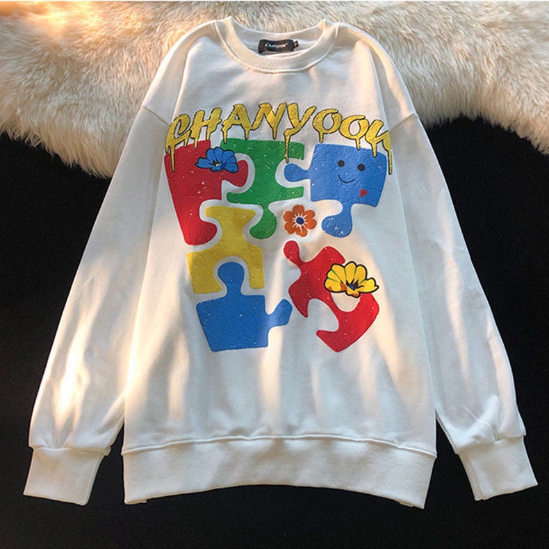 Áo Sweater Cổ Tròn Dáng Rộng Thời Trang Mùa Thu Cho Nữ