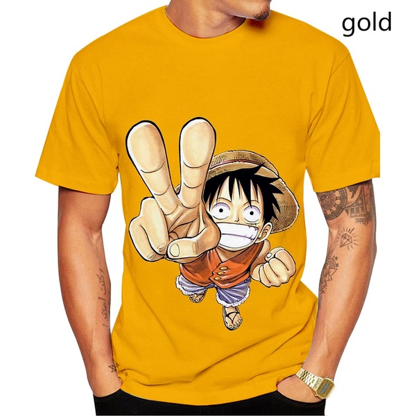 Áo Thun Thể Thao In Hoạt Hình One Piece 3D Kiểu Nhật Bản Cá Tính Cho Nam