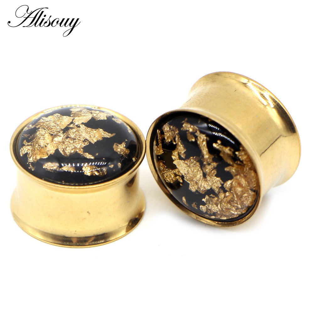 Alisouy Set 2 Khuyên Nong Tai Bằng Thép Thời Trang Cá Tính