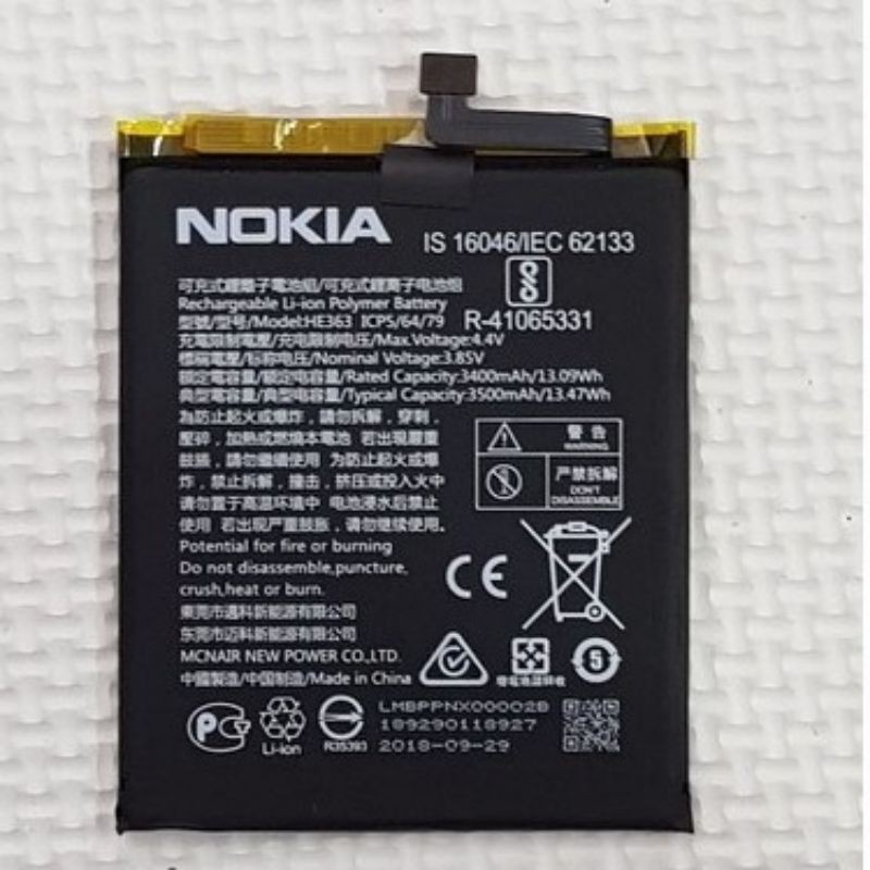 Pin điện thoại Nokia x7/HE363 xịn bảo hành 6 tháng.