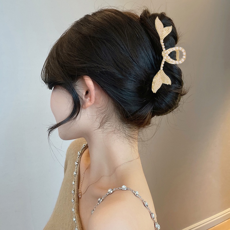 Kẹp Tóc Hình Đuôi Cá Đính Ngọc Trai Giả Thời Trang Cho Nữ