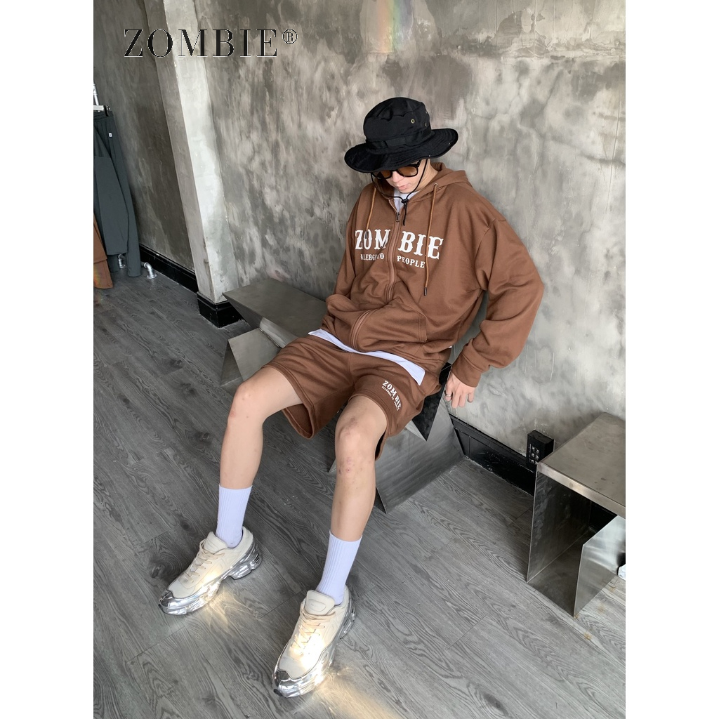 Bộ ZOMBIE® Zip Hoodie - Brown